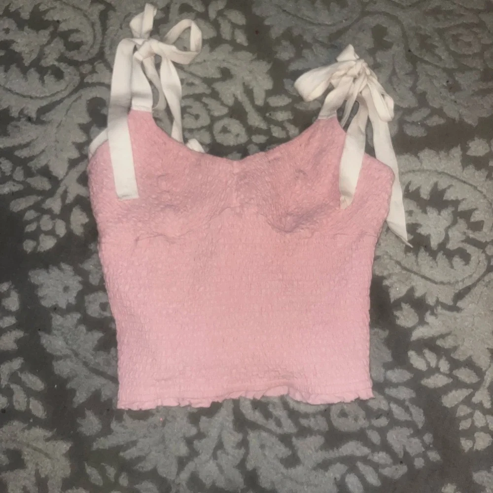 Free People Pink Tank Top with White Straps - Picture 2 of 4